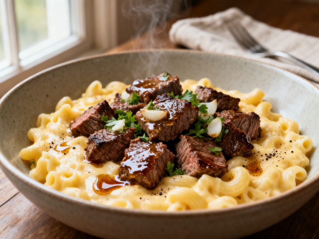 Garlic Butter Steak and Macaroni: The Ultimate Comfort Food Dinner