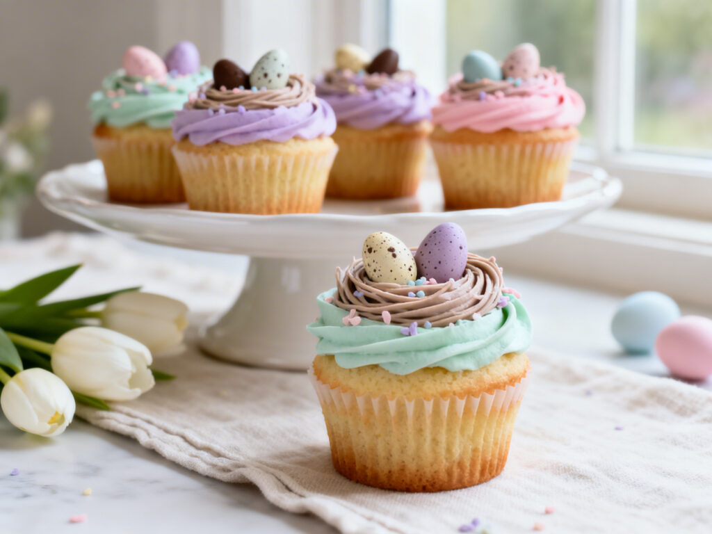 Cute Easter Sunday Cupcakes for a Beautiful Holiday Dessert Table